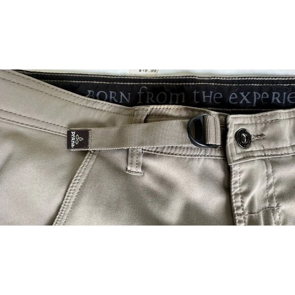 Prana Breathe Pants Men's Size 32 X 32 Tan Cargo Belted Stretch Nylon Hiking - Picture 5 of 10